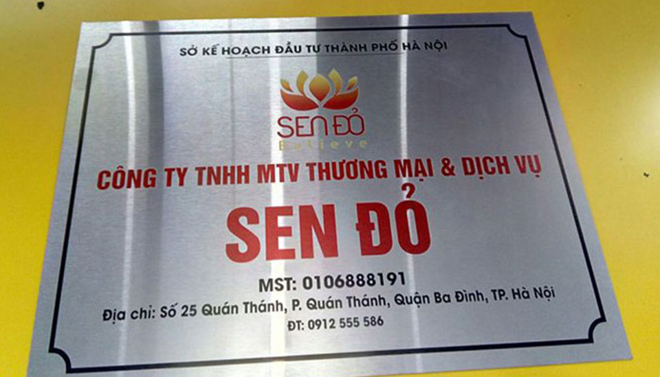Ví dụ về in trên mặt Alu phẳng