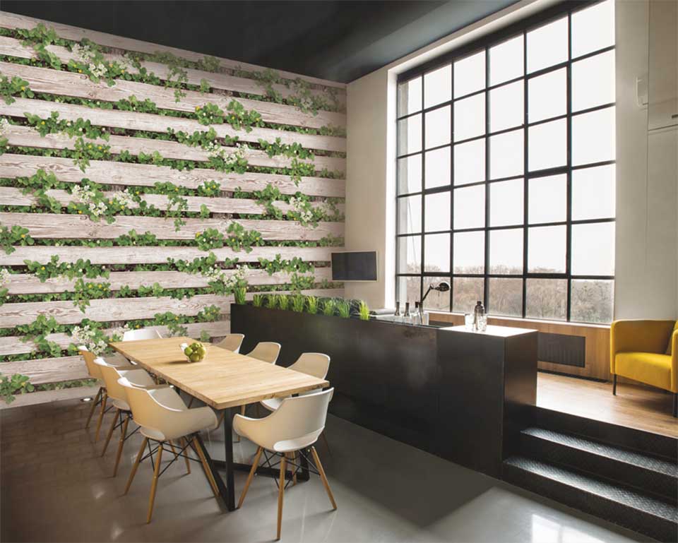 Mẫu giấy dán tường in 3d