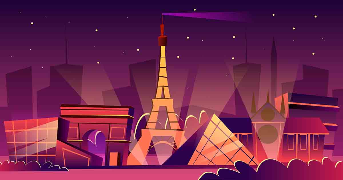 Tải về miễn phí file thiết kế Background tháp Eiffel