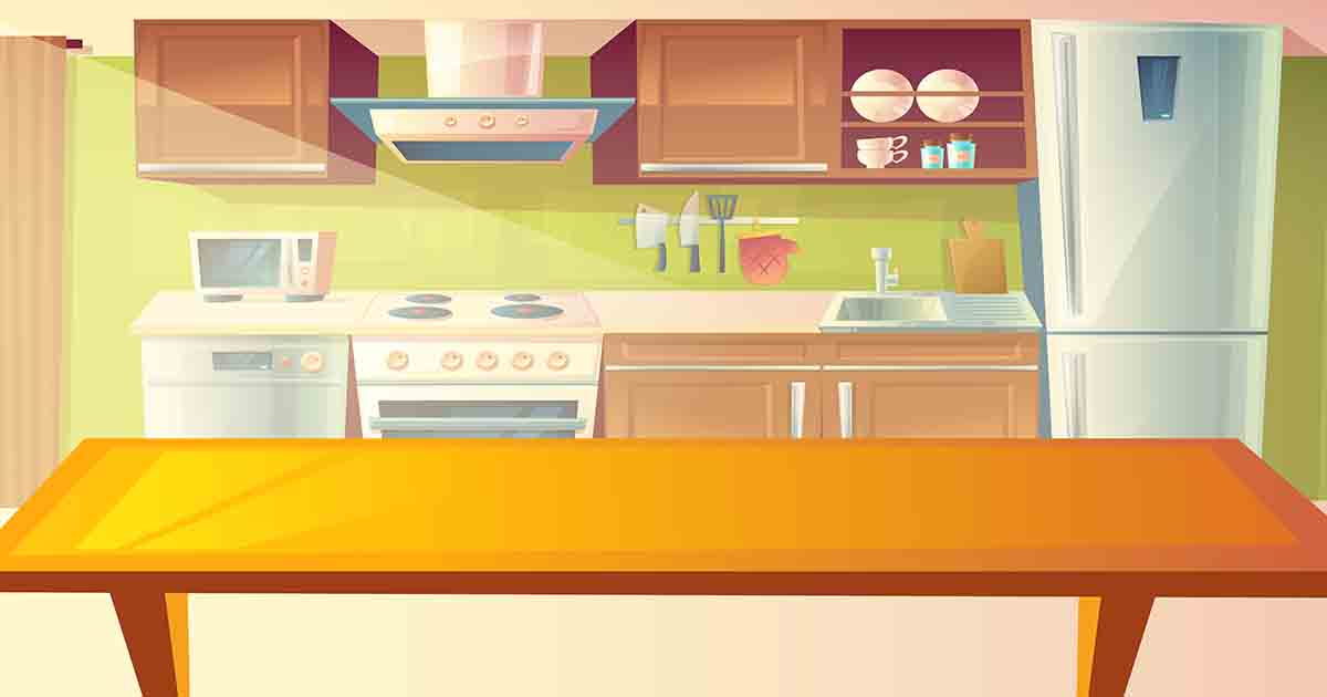 Chia sẻ miễn phí file thiết kế Background nhà bếp