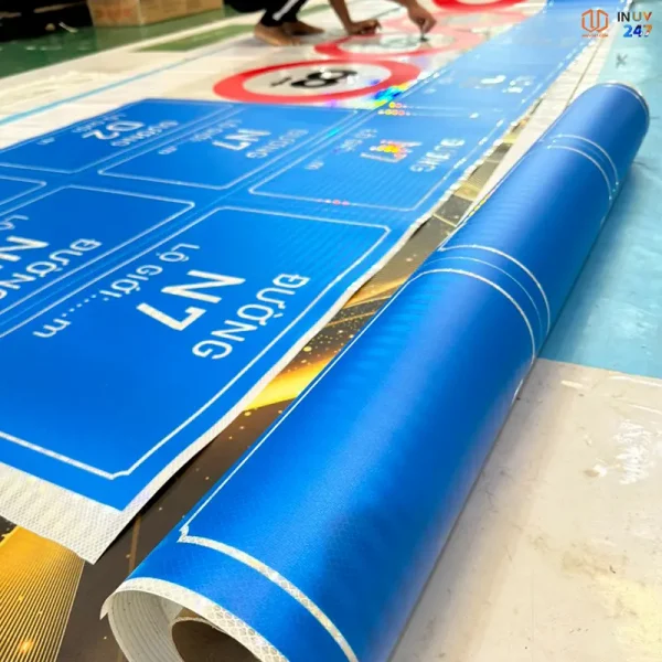 mẫu in decal 3m phản quang thông báo giao thông