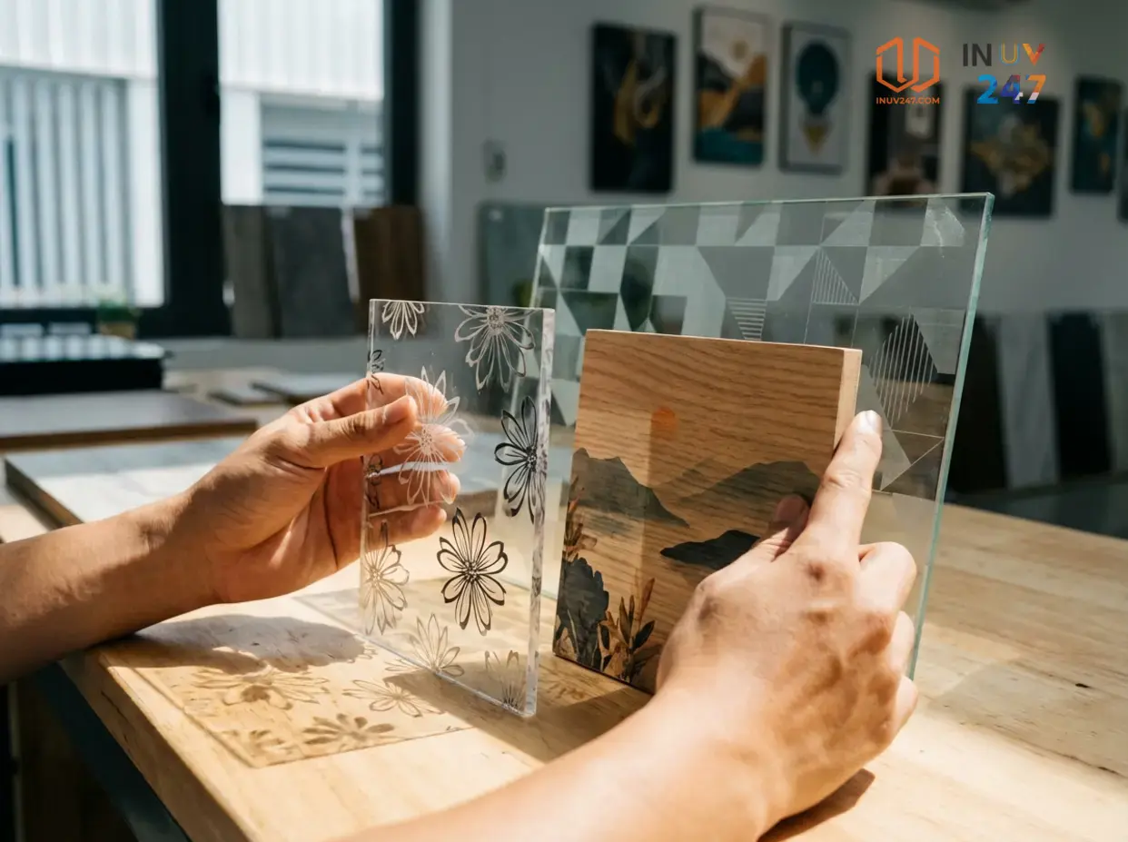 Chất liệu in UV nào phù hợp cho nội thất và trang trí? - INUV247