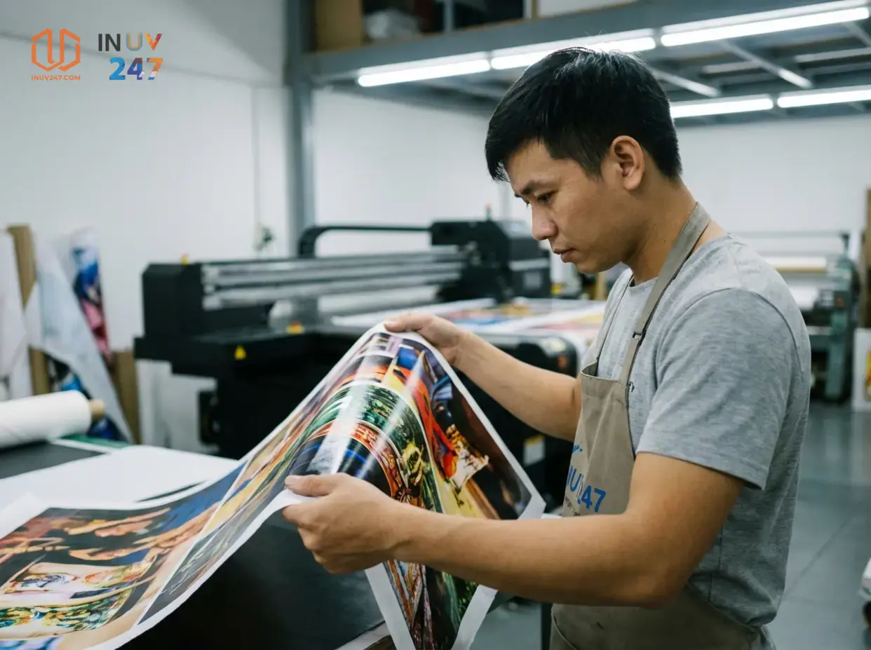 In UV trên vải: Quy trình 5 bước để màu bền, nét 5 In UV trên vải có nhược điểm gì? - INUV247