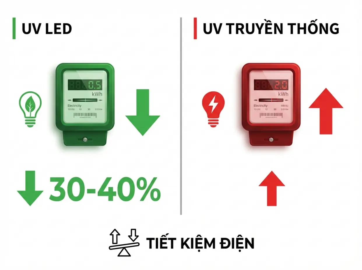 So sánh về hiệu suất năng lượng - INUV247