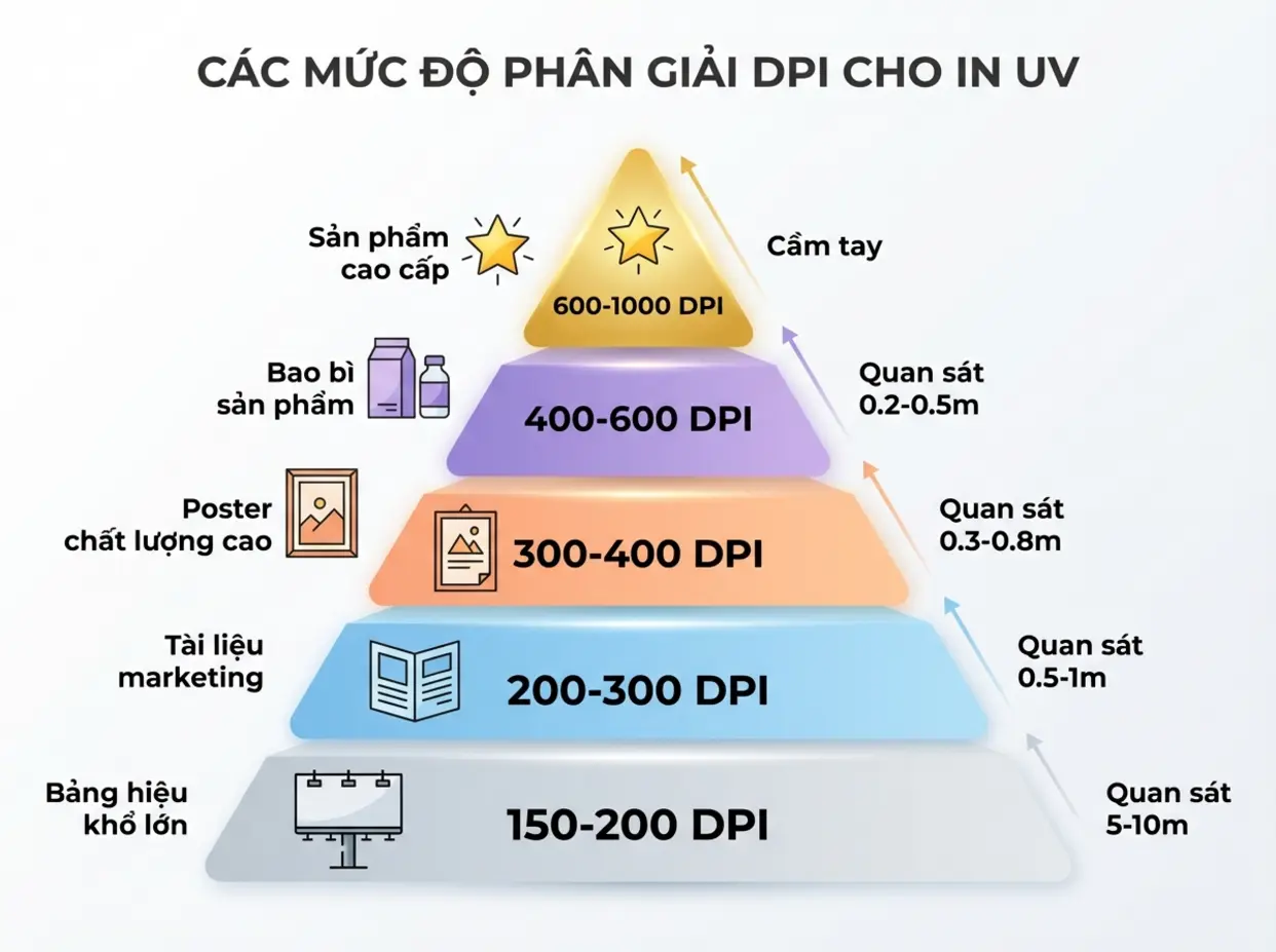 Độ phân giải DPI trong in UV: Chuẩn nào cho từng sản phẩm? 2 Độ phân giải bao nhiêu DPI là đủ cho in UV? - INUV247