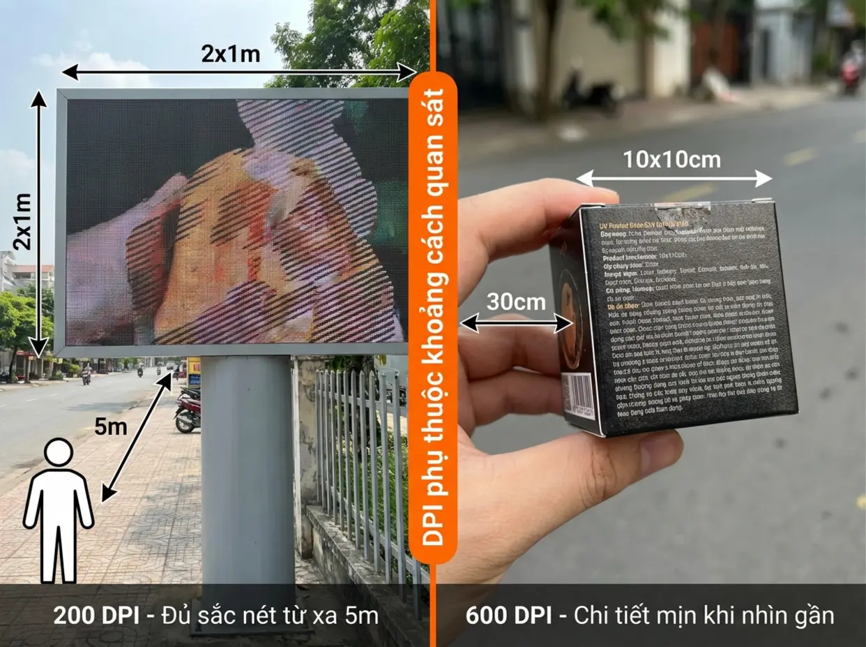 Độ phân giải DPI trong in UV: Chuẩn nào cho từng sản phẩm? 3 DPI trong in UV khổ lớn khác gì in UV sản phẩm nhỏ? - INUV247