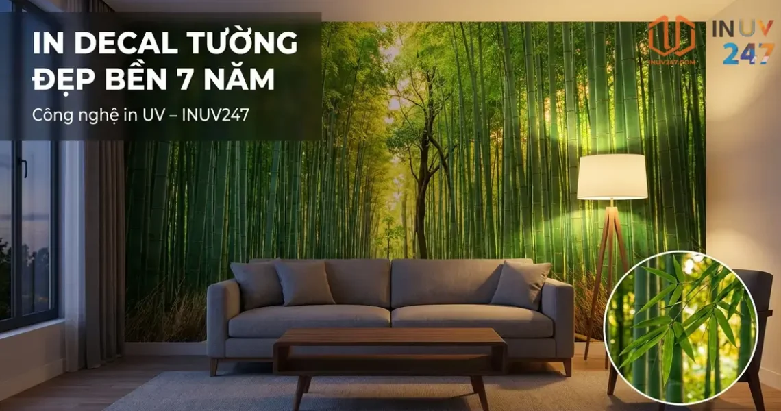 In UV Decal dán tường – Dịch vụ in ấn chất lượng cao, giao hàng toàn quốc
