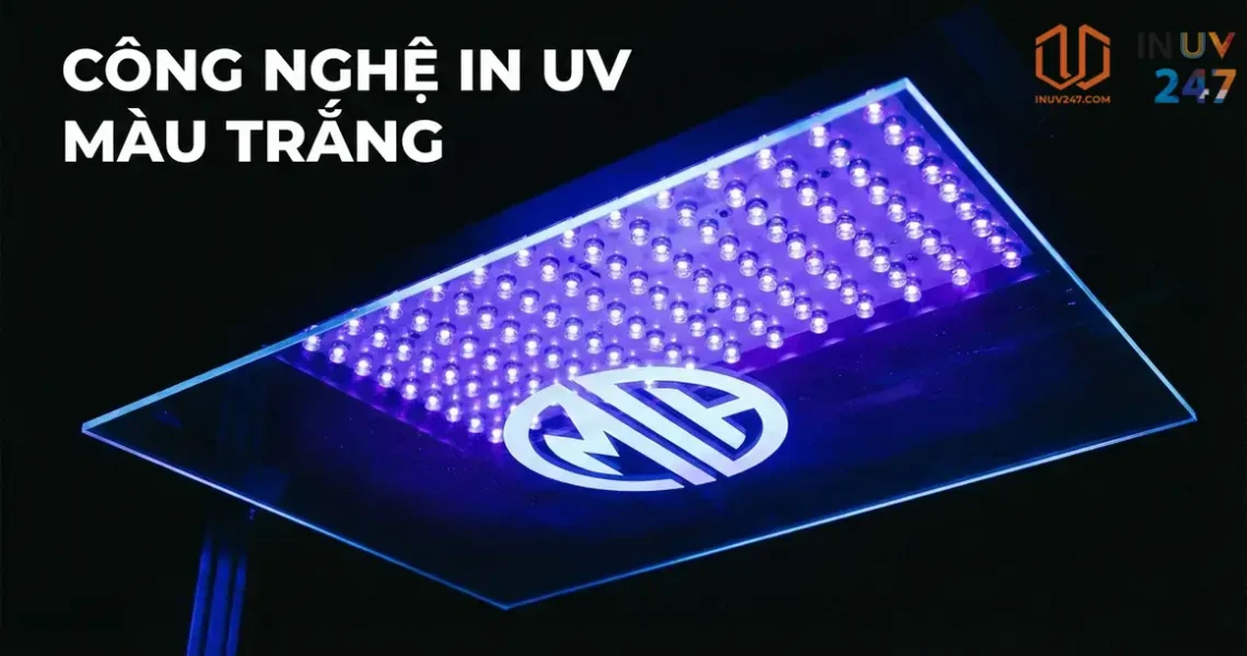 Công nghệ in mực trắng UV là gì? Nguyên lý & 5 ứng dụng nổi bật