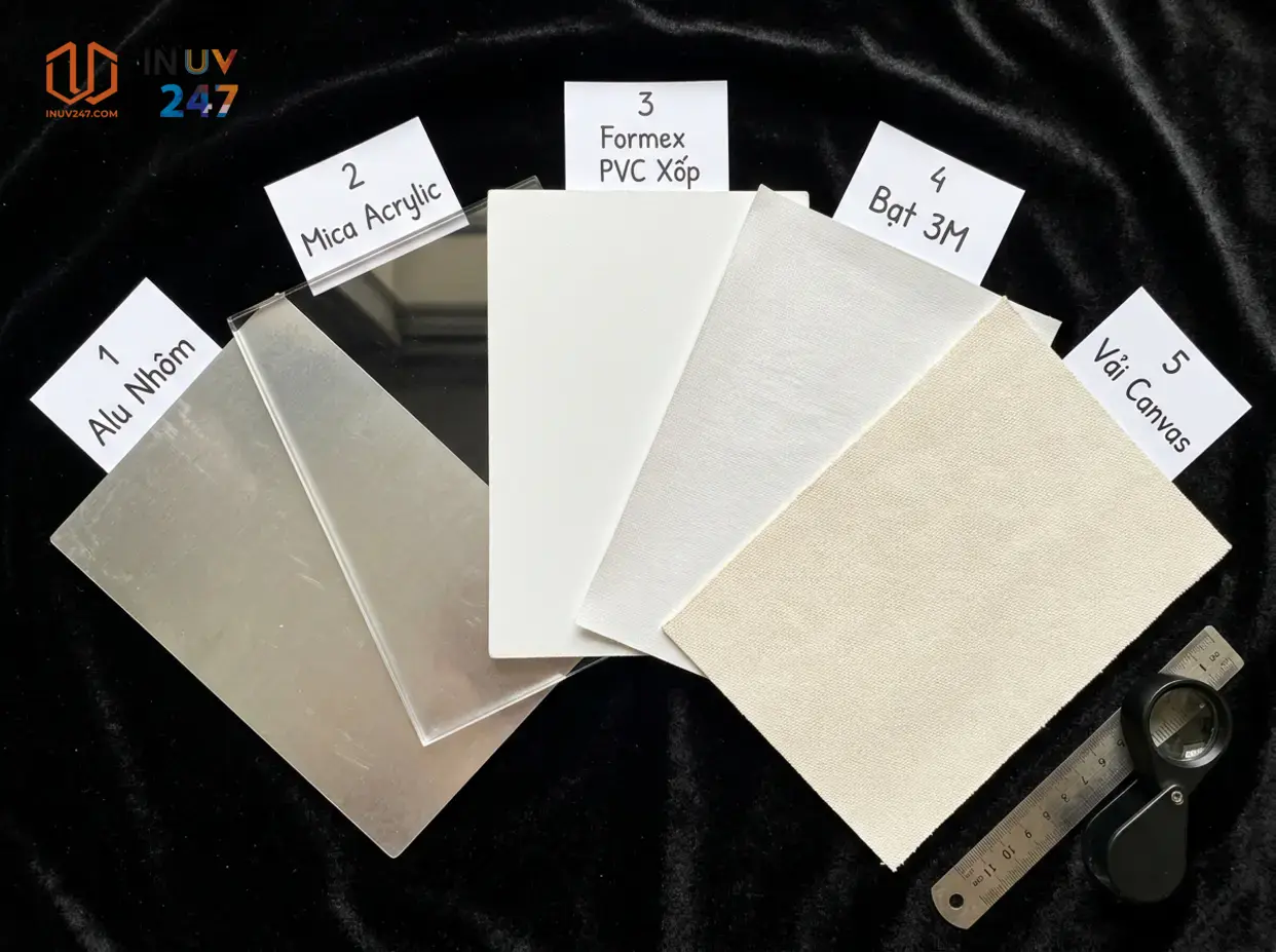 In UV standee phù hợp với những chất liệu nào? - INUV247