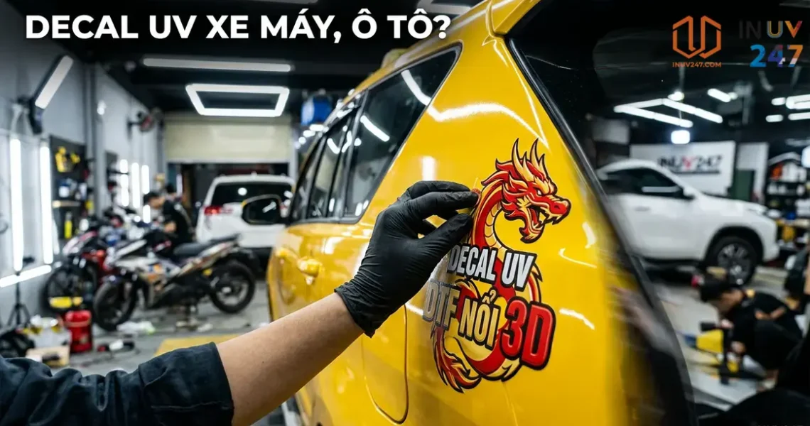 In UV Decal ô tô, xe máy chất lượng cao tại Hà Nội – Giao hàng tận nơi